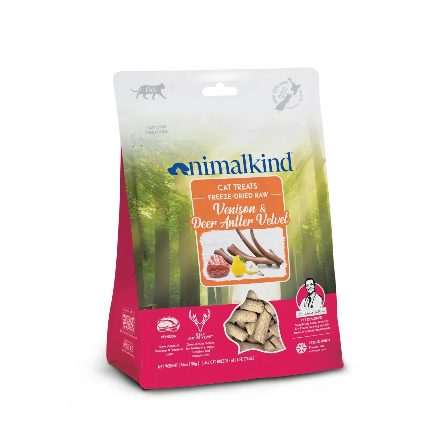 Animalkind Freeze-Dried Raw Cat and Dog Treats - Venison & Deer Antler Velvet