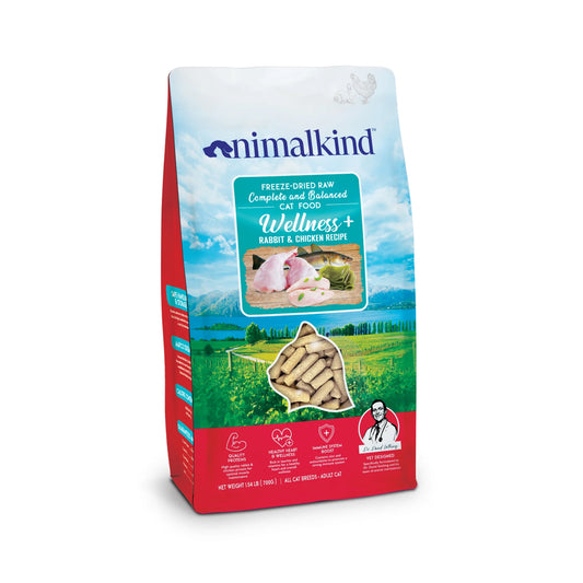 Animalkind Wellness+ Cat Food - Rabbit & Chicken Freeze-Dried Raw