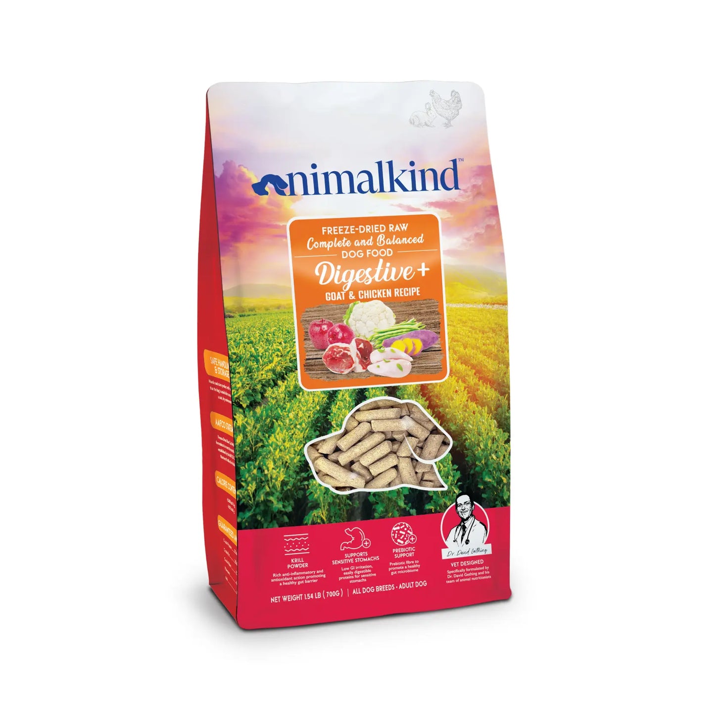 Animalkind Digestive+ Dog Food - Goat & Chicken Freeze-Dried Raw