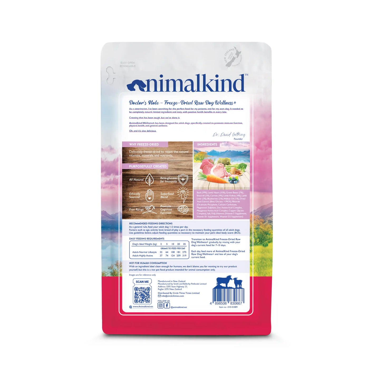 Animalkind Wellness+ Dog Food - Beef & Lamb Freeze-Dried Raw