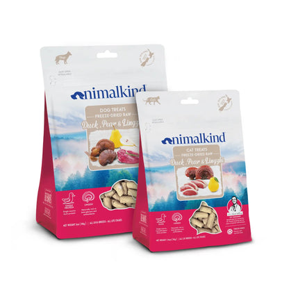 Animalkind Freeze-Dried Raw Dog & Cat Treats - Duck, Pear & Lingzhi