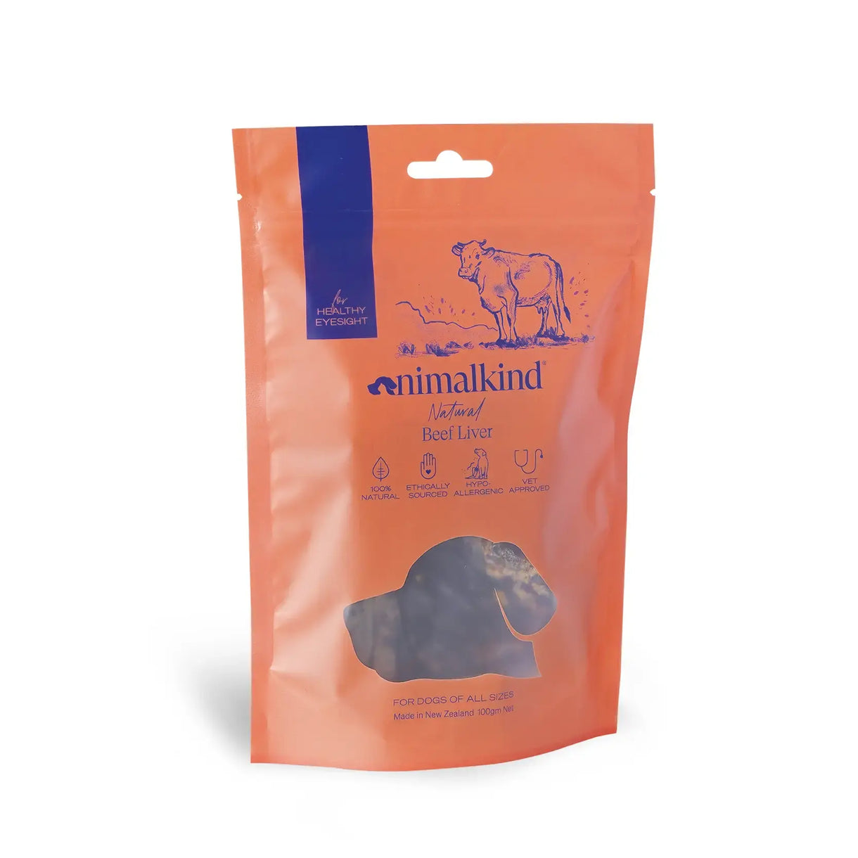 Animalkind Dog Treats - Beef Liver 100g