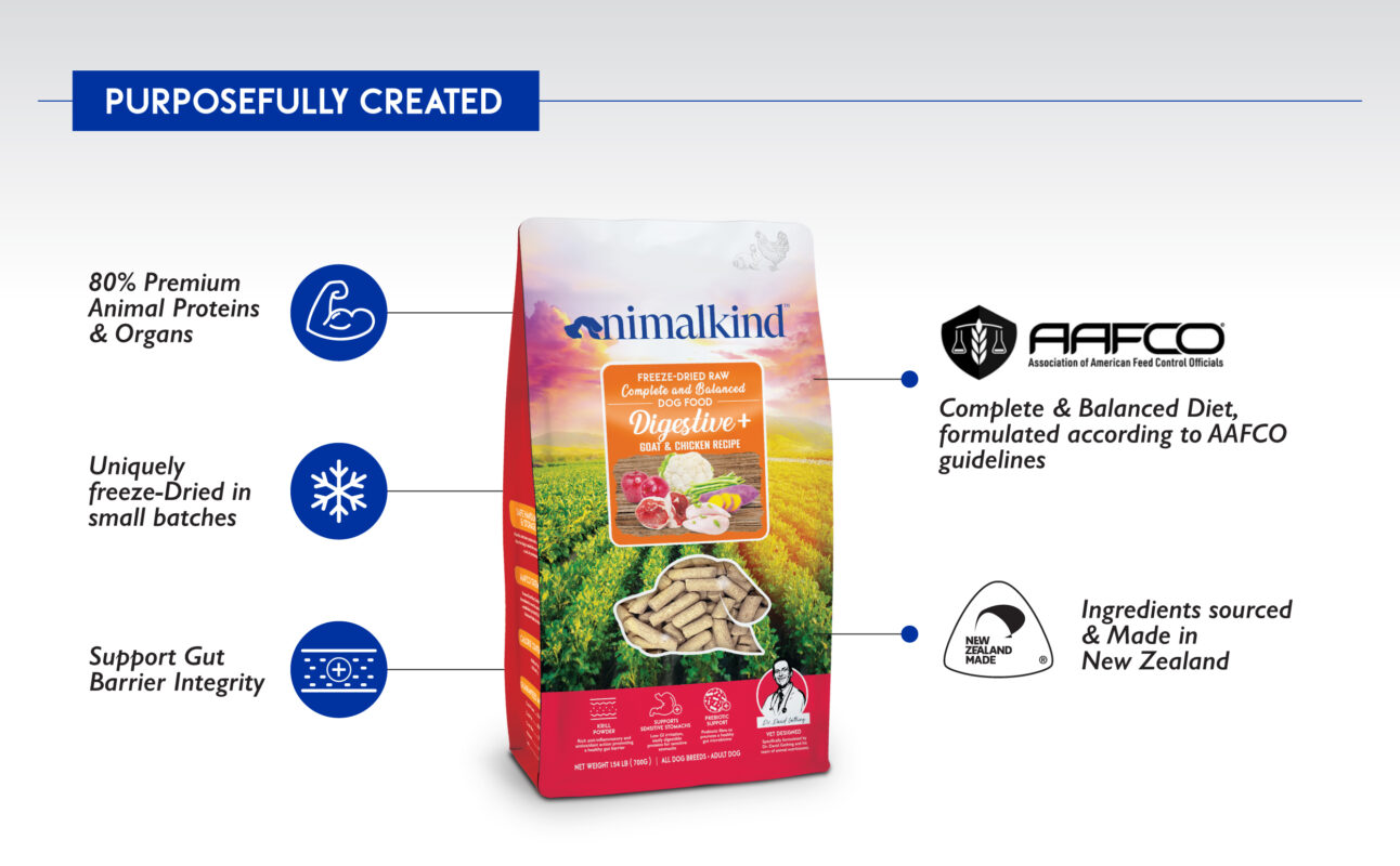 Animalkind Freeze Dried Raw Food Dog Digestive V1_Purposefully created