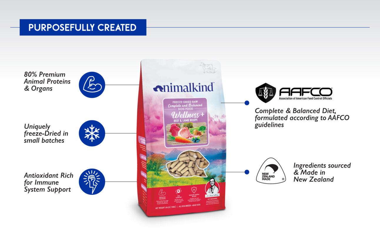 Animalkind Freeze Dried Raw Food Dog Wellness_Purposefully created