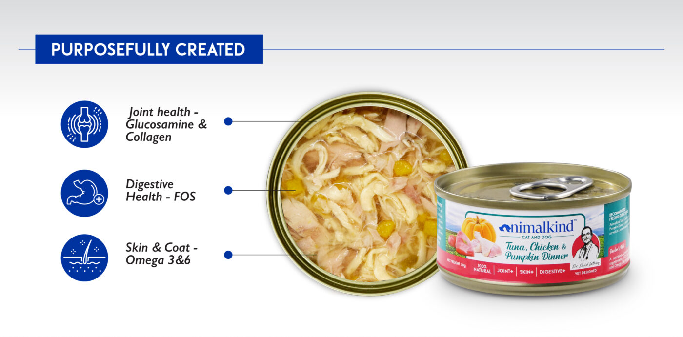 Animalkind Canned Food Tuna Chicken Pumpkin_purposefully created