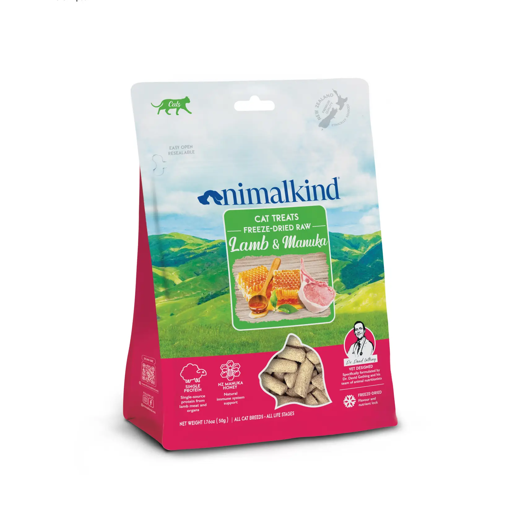 Animalkind Freeze Dried Treats Lamb & Manuka_Window Cat
